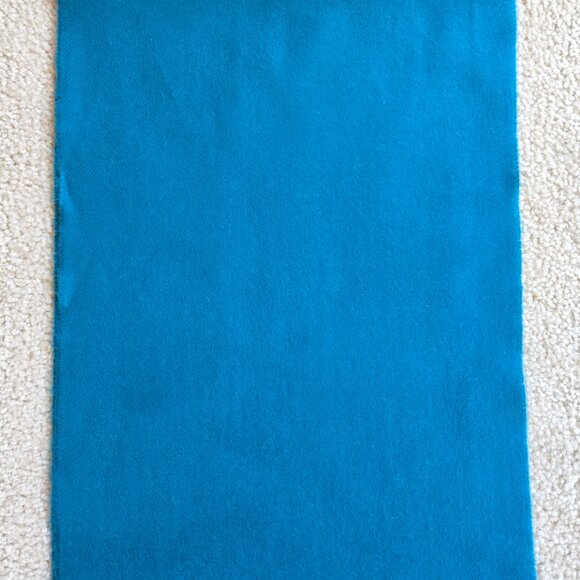 Cashmere Woven Scarf Made in England Blue Teal - Picture 4 of 5